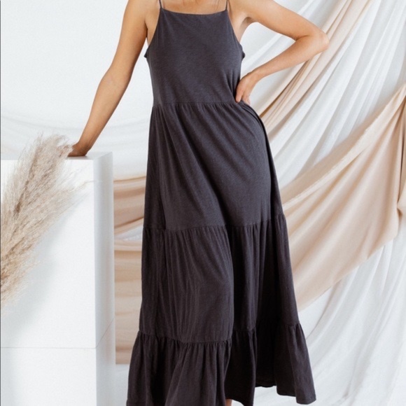 Evereve Z Supply Rory Tiered Slub Dress - Picture 1 of 5